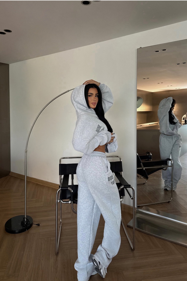 Gri Darcey Eşofman Takım ATE-3711 - 5