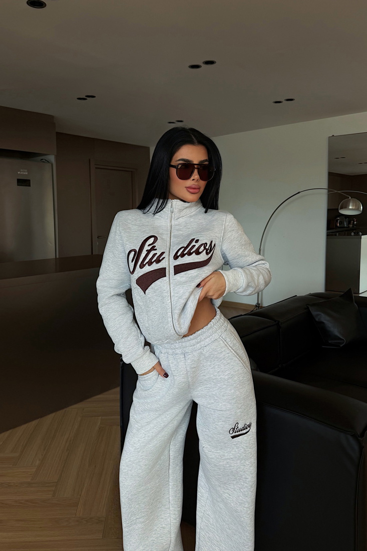 Gri Studioy Eşofman Takım ATE-4177 - EYYO