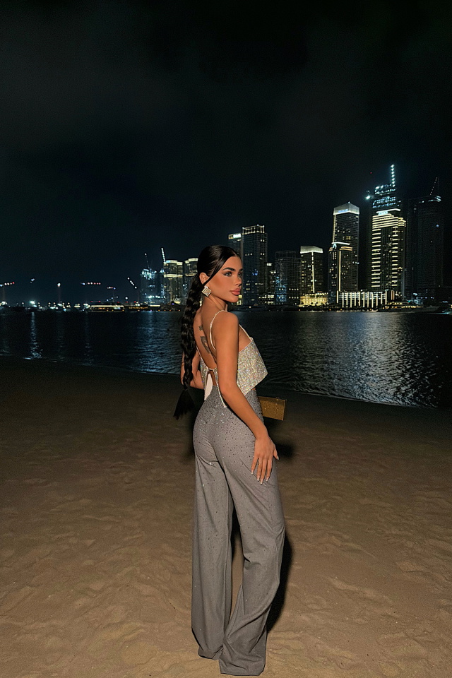 Gri Shynix Taşlı Pantolon ATE-4661 - 5