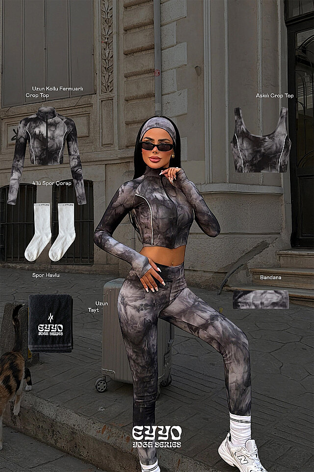 Gri Wild Flow 6'lı Set -