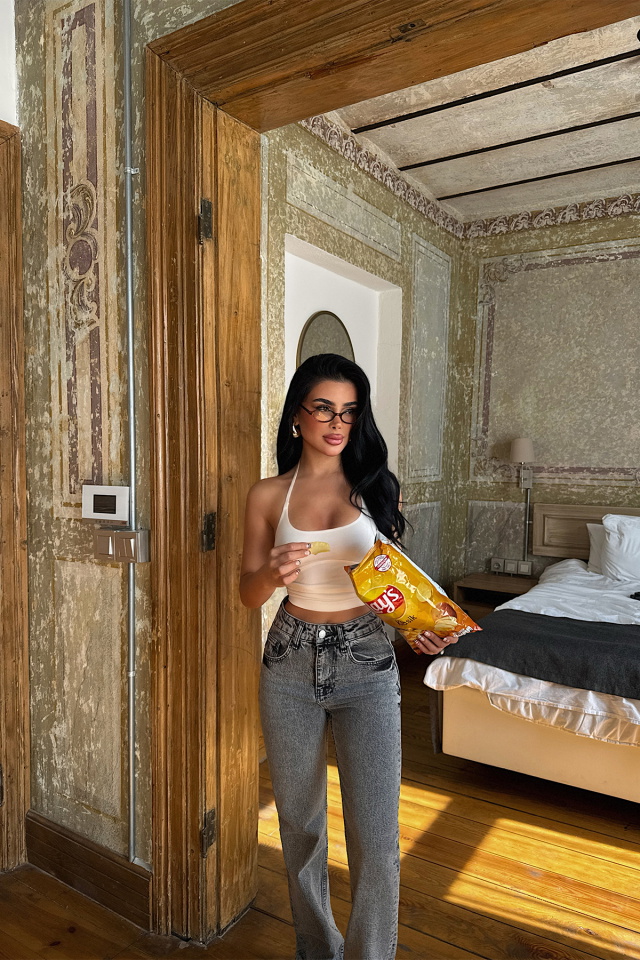 Gri Yüksek Bel Jean ATE-5141 - 4