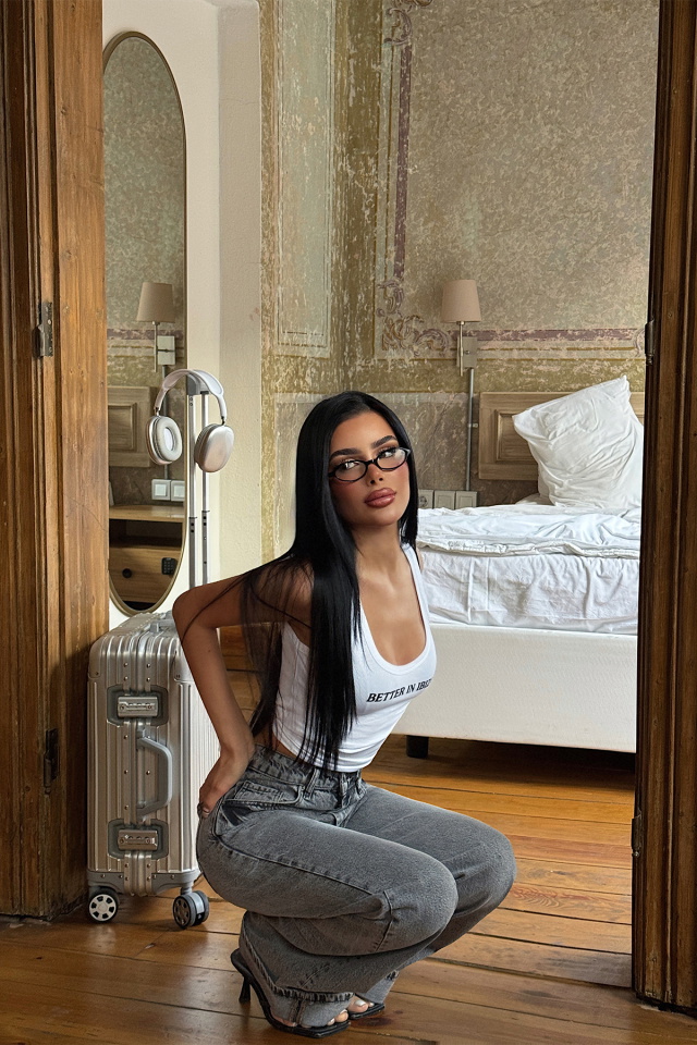 Gri Yüksek Bel jean ATE-5149 - 2