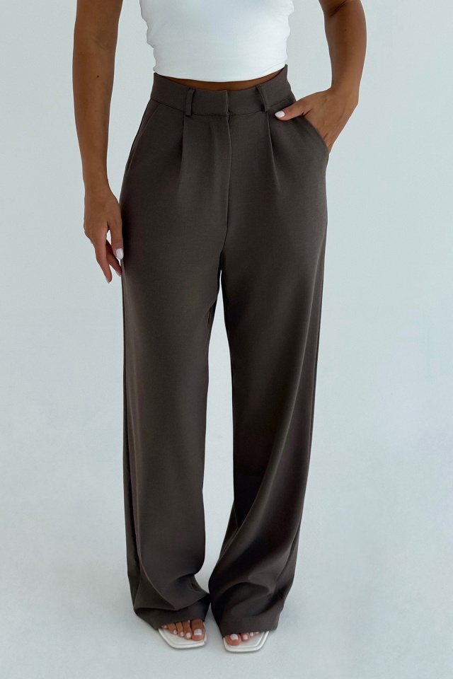 Gri Sorine Yüksel Bel Pantolon ATE-2991 - 2