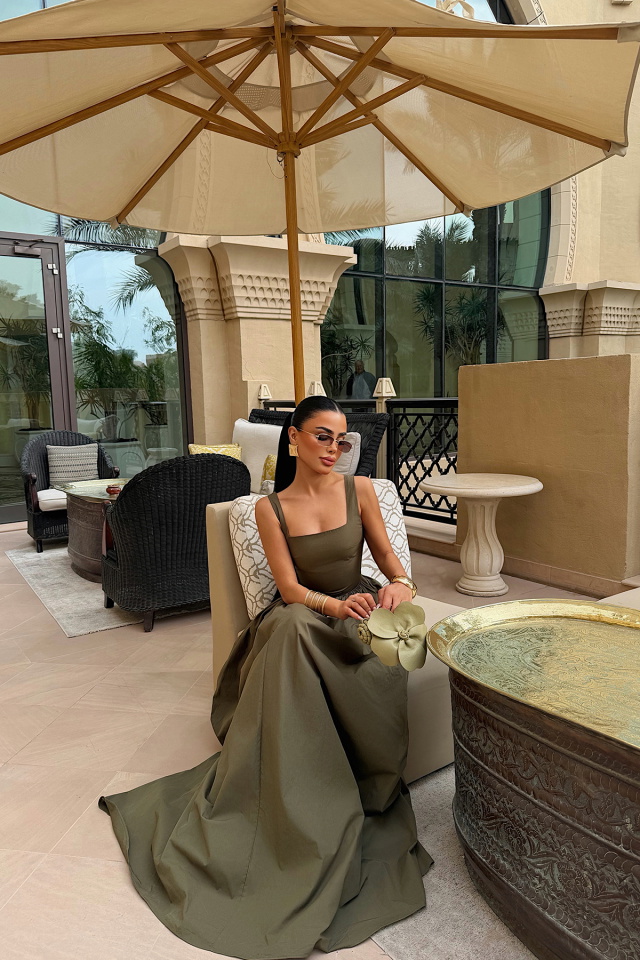 Haki Boundless Uzun Elbise ATE-4193 - 3