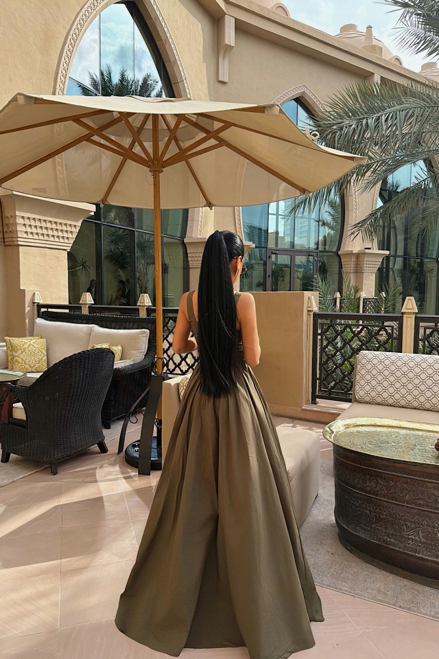 Haki Boundless Uzun Elbise ATE-4193 - 5