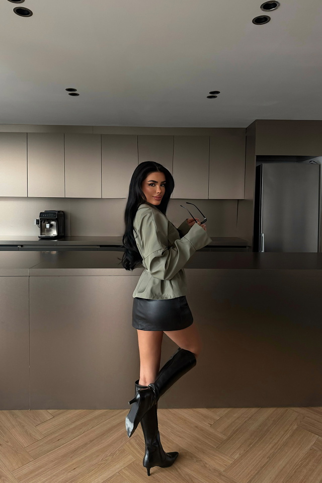 Haki Cep Detay Ceket ATE-4405 - 4