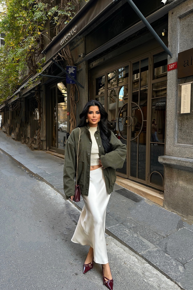 Haki Cep Detay Kaşe Mont ATE-0730 - 3