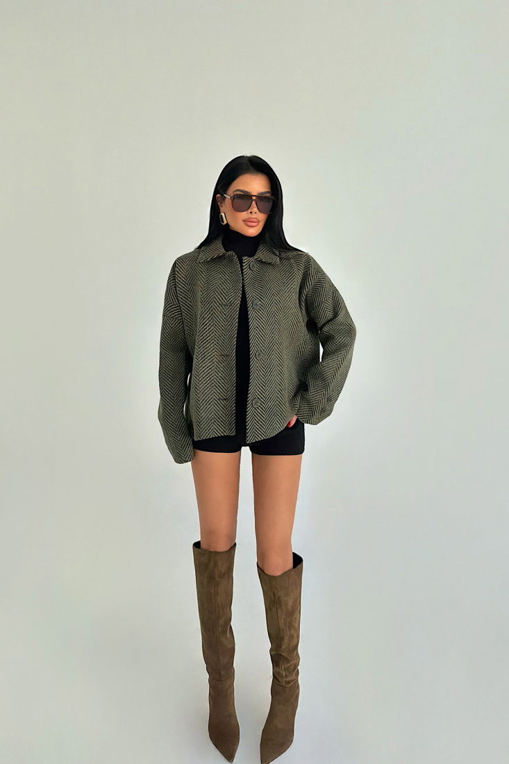 Haki Vehla Kaşe Ceket ATE ATE-3858 - EYYO