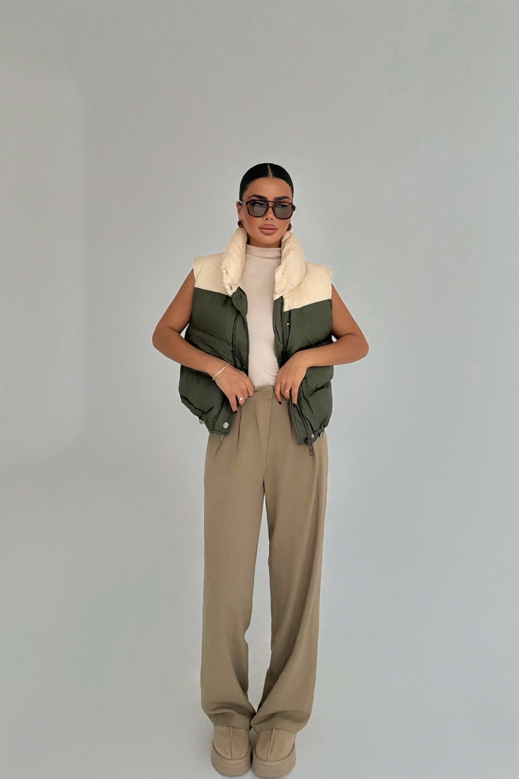 Haki Scrunch Şişme Yelek ATE-3809 - EYYO