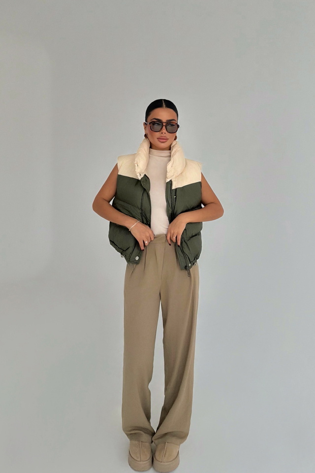 Haki Scrunch Şişme Yelek ATE-3809 - 2