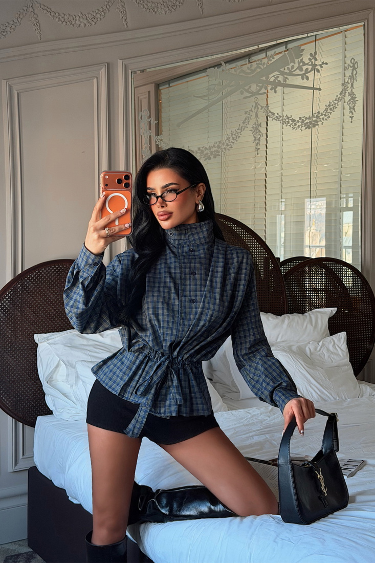 Haki Düğme Detay Gömlek ATE-5046 - EYYO