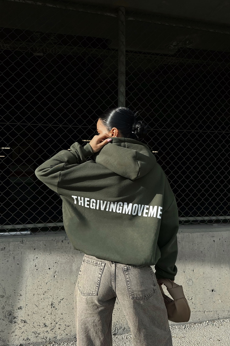 Haki Kanguru Cepli Sweat ATE-0284 - EYYO