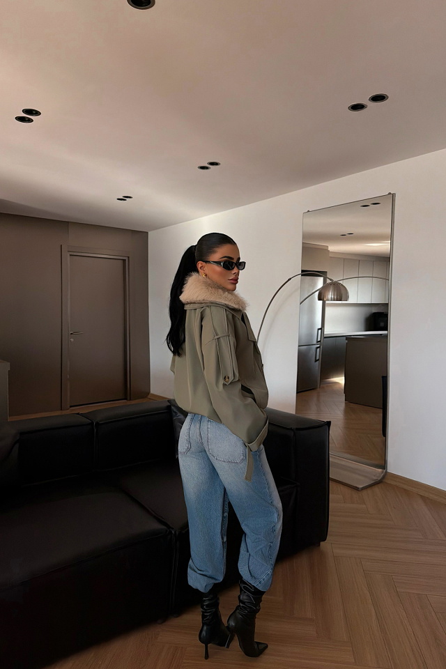 Haki Petal Trençkot ATE-4216 - 4