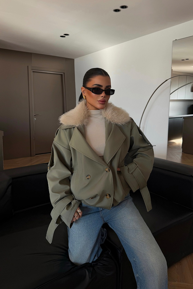 Haki Petal Trençkot ATE-4216 - 3