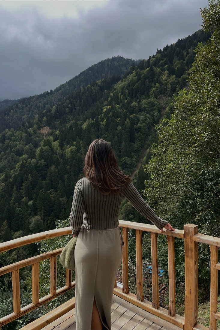 Haki Önü Düğmeli Hırka ATE2116 - JOMOFU