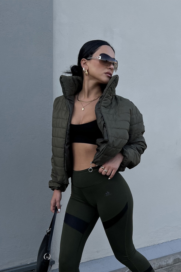 Haki Önü Fermuarlı Mont ATE2392 - EYYO