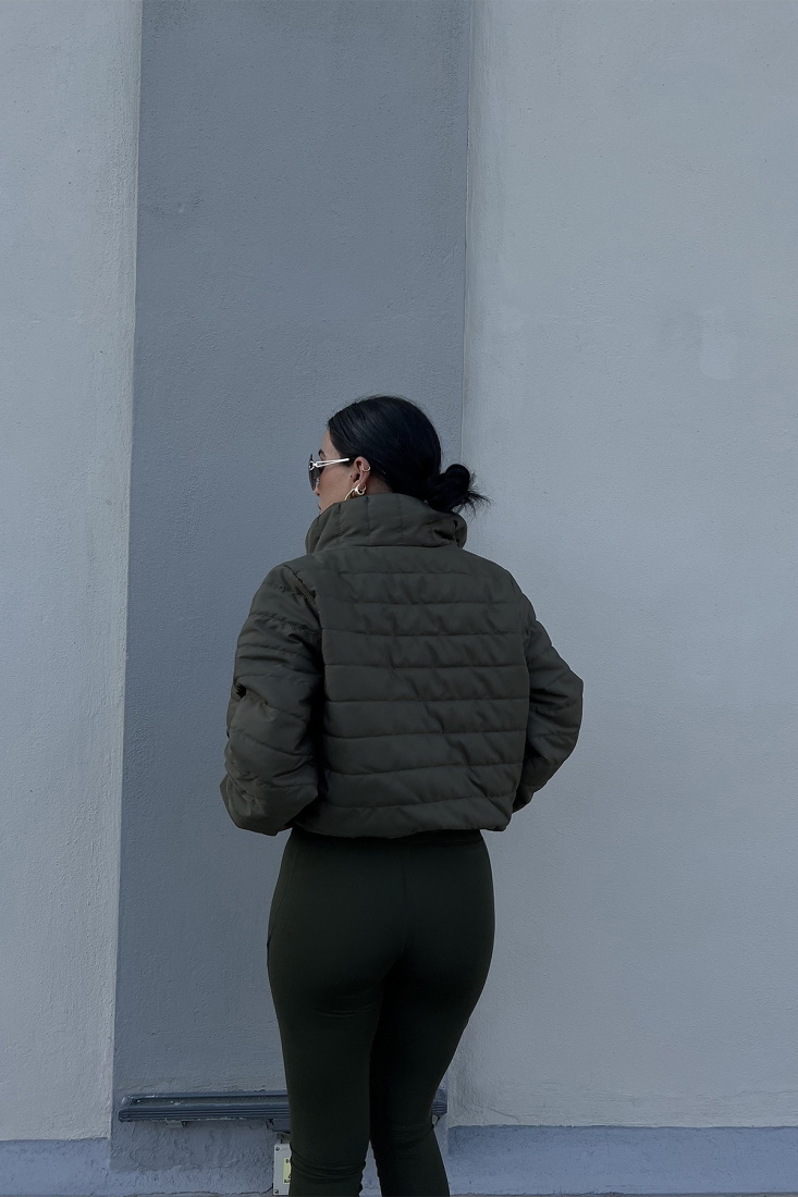 Haki Önü Fermuarlı Mont ATE2392 - EYYO