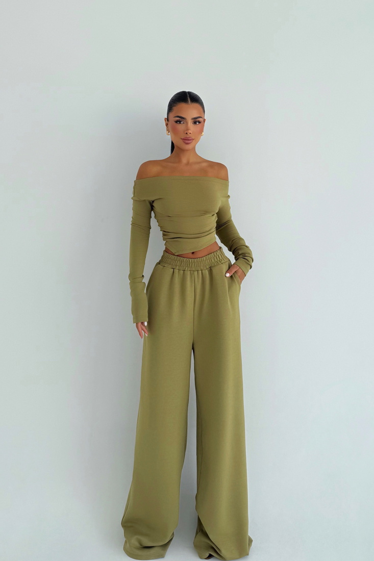 Haki Chyler Tracksuit Takım ATE-3477 - EYYO