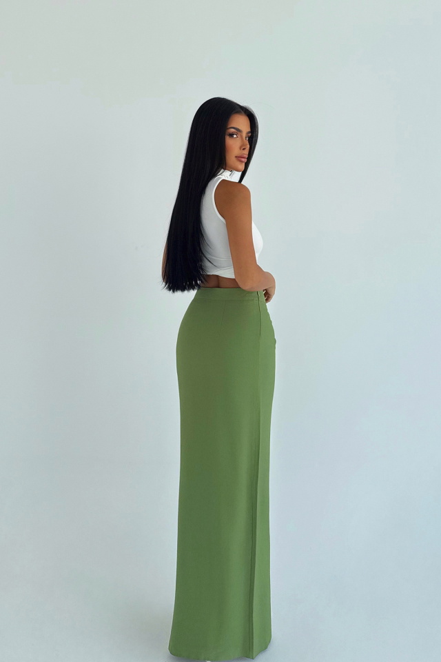 Haki Drea Uzun Etek ATE-2348 - 3