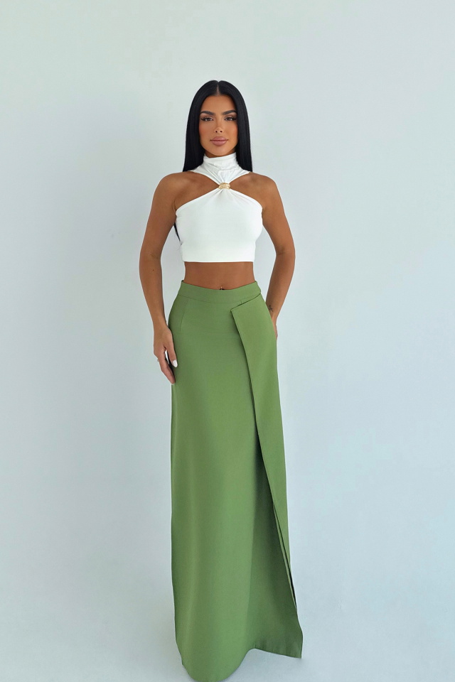 Haki Drea Uzun Etek ATE-2348 - 2