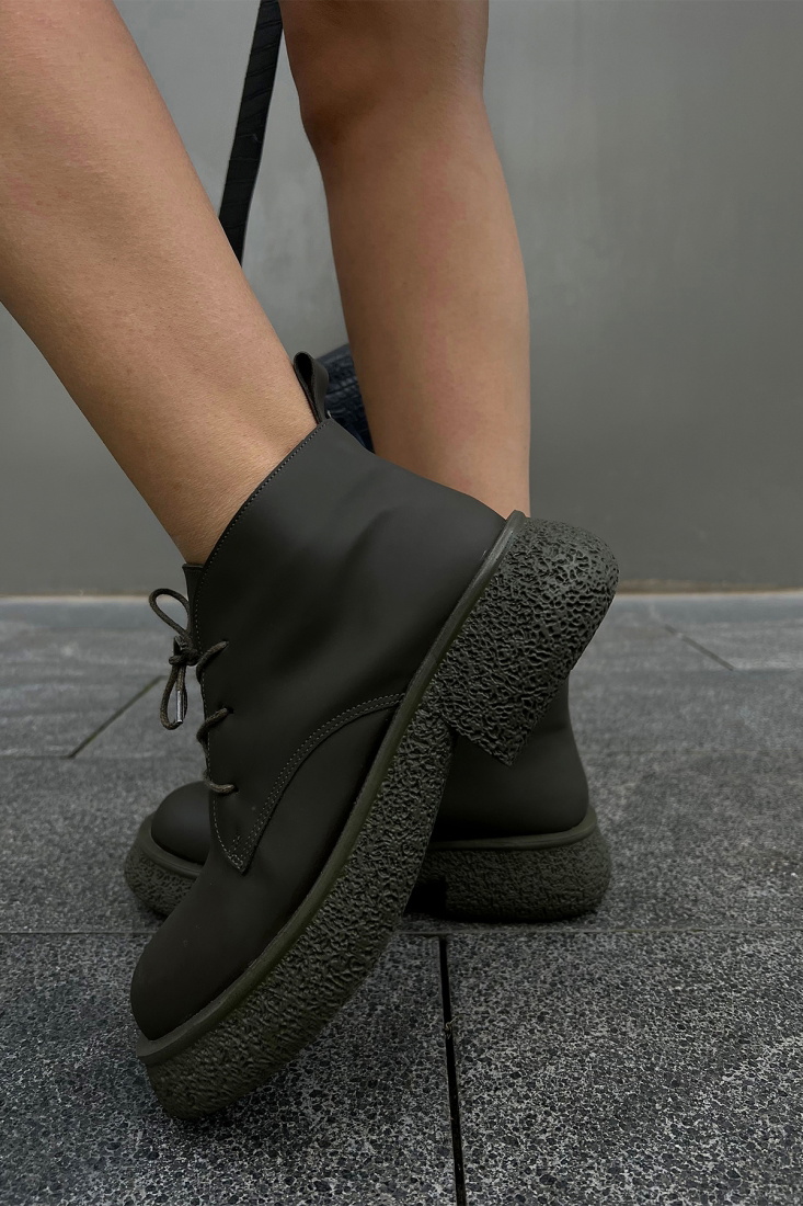 Haki Yüksek Taban Yarım Bot ATE2931 - EYYO