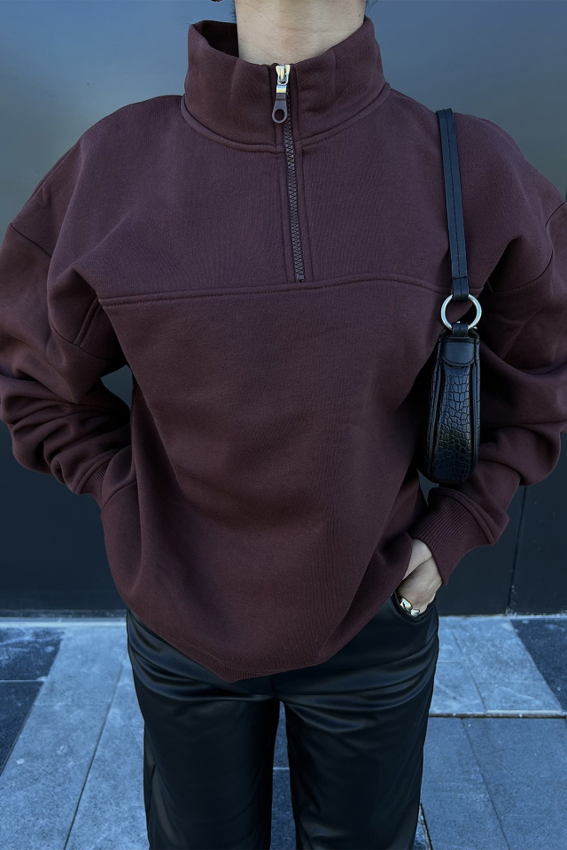 Half Zippered Basic Sweat ATE2184 - 2