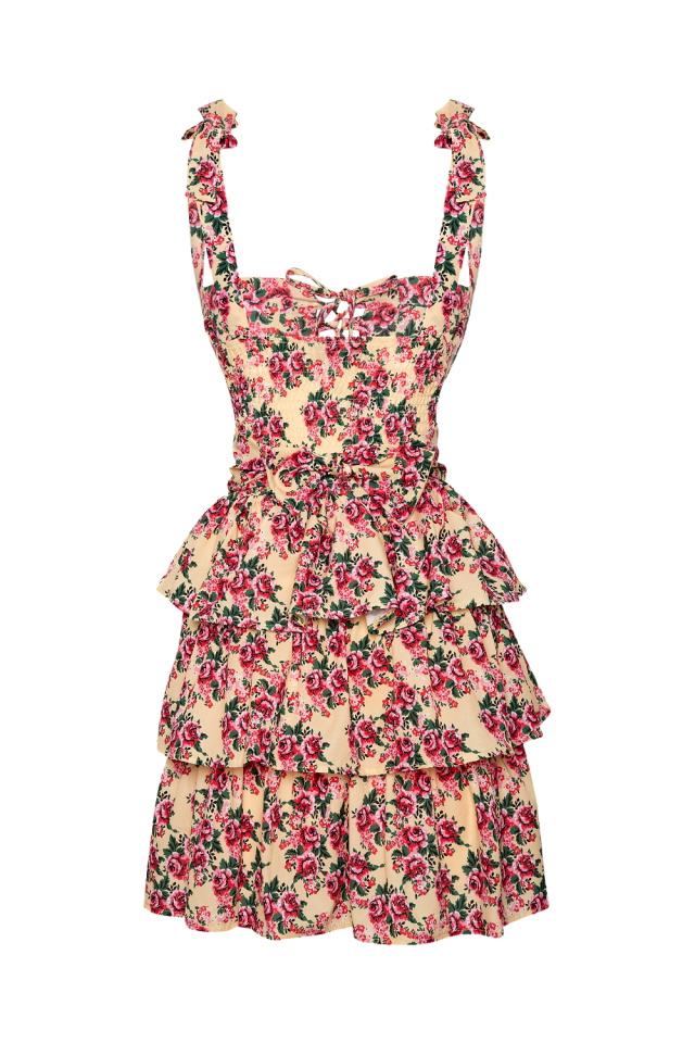 Halter Lotus With Flower Dress ATE71 - 4