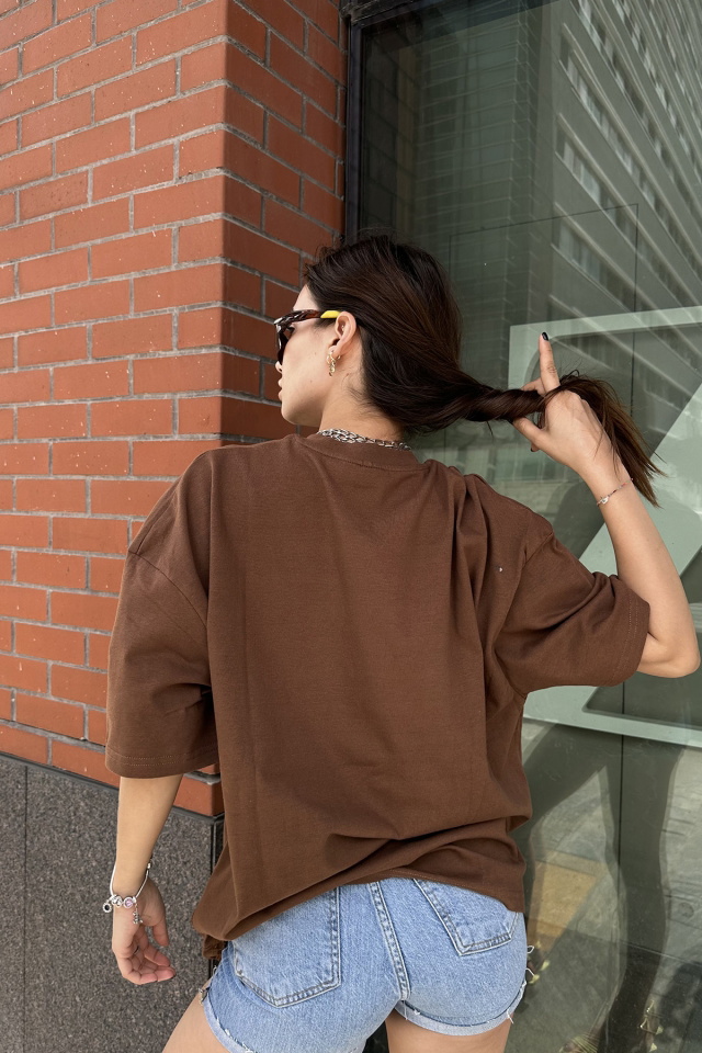 Harlem Yazılı Oversize Tişört ATE7292 - 6