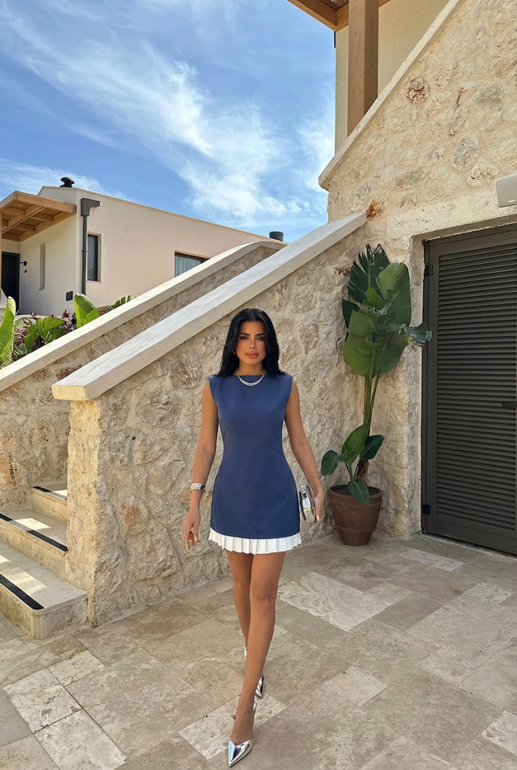 İndigo Vanya Mini Elbise ATE-2079 - EYYO