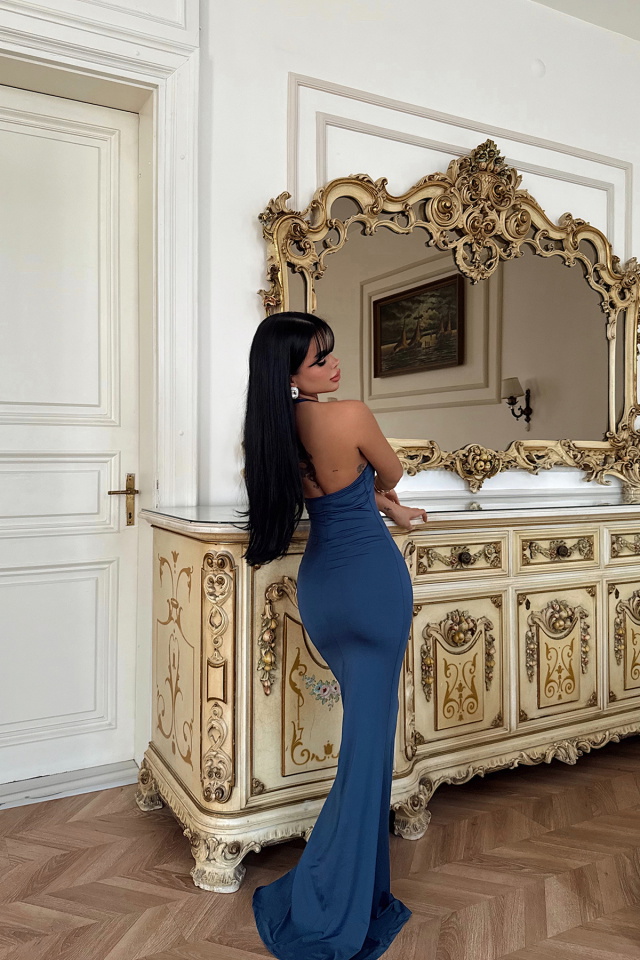 İndigo Thelma Uzun Elbise ATE-2243 - 5