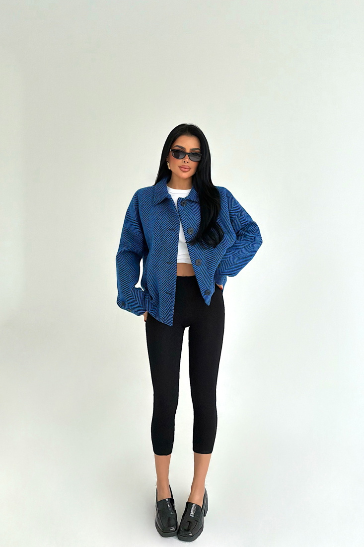 İndigo Vehla Kaşe Ceket ATE-3861 - EYYO