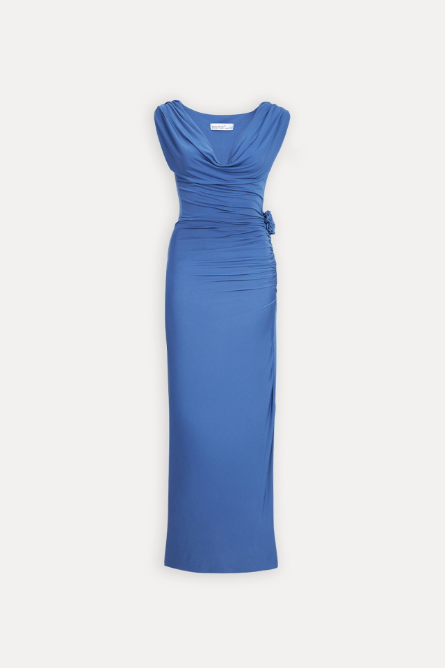 İndigo Kerry Uzun Elbise ATE-1500 - 4