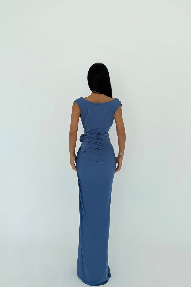 İndigo Kerry Uzun Elbise ATE-1500 - EYYO