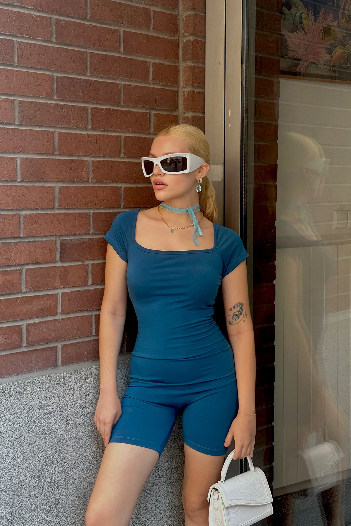 İndigo Kare Yaka Tulum ATE7436 