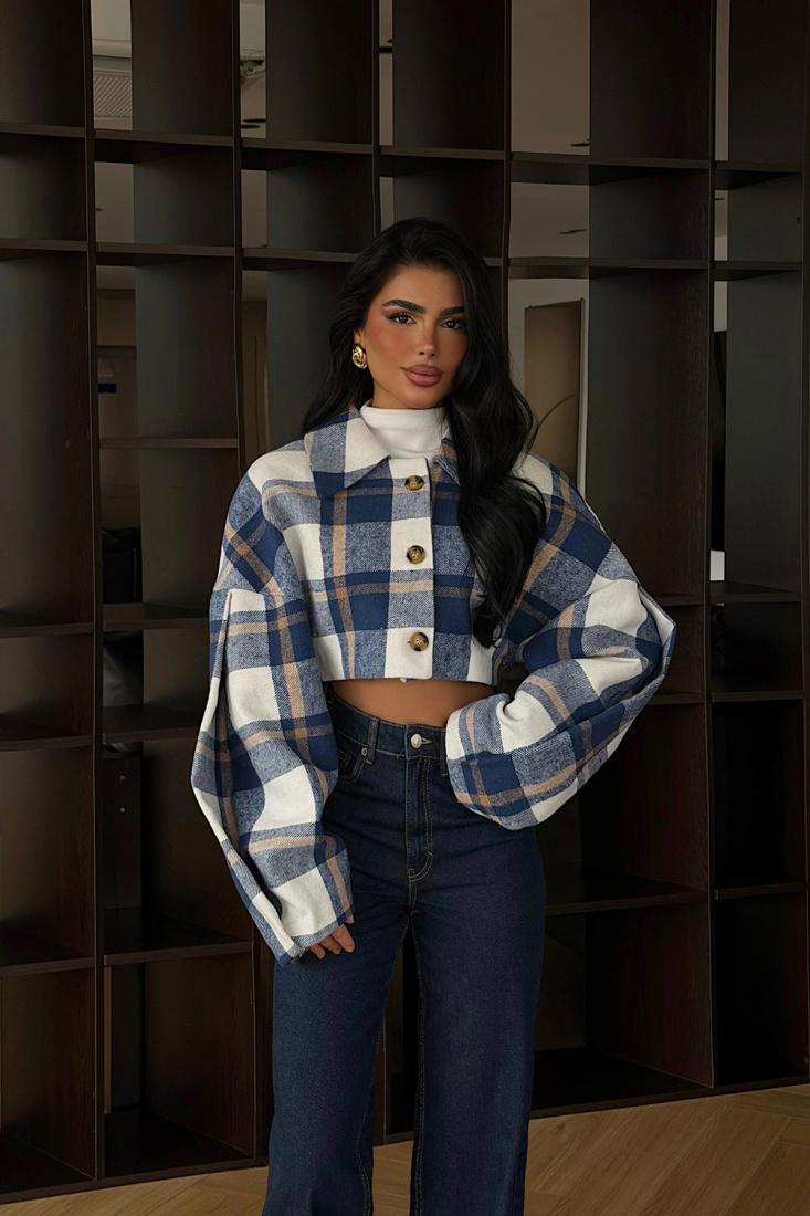 İndigo Suede Ceket ATE-4234 - EYYO