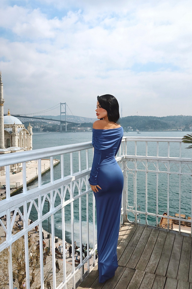İndigo Eywa Uzun Elbise ATE-4000 - 5