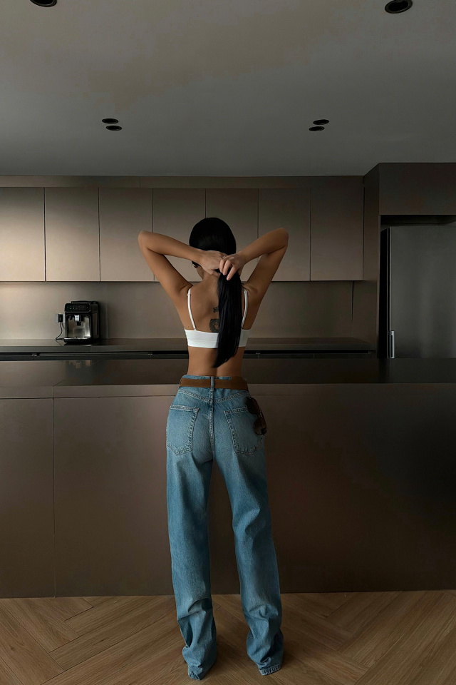 Yüksek Bel Jean Pantolon ATE-4525 - 4