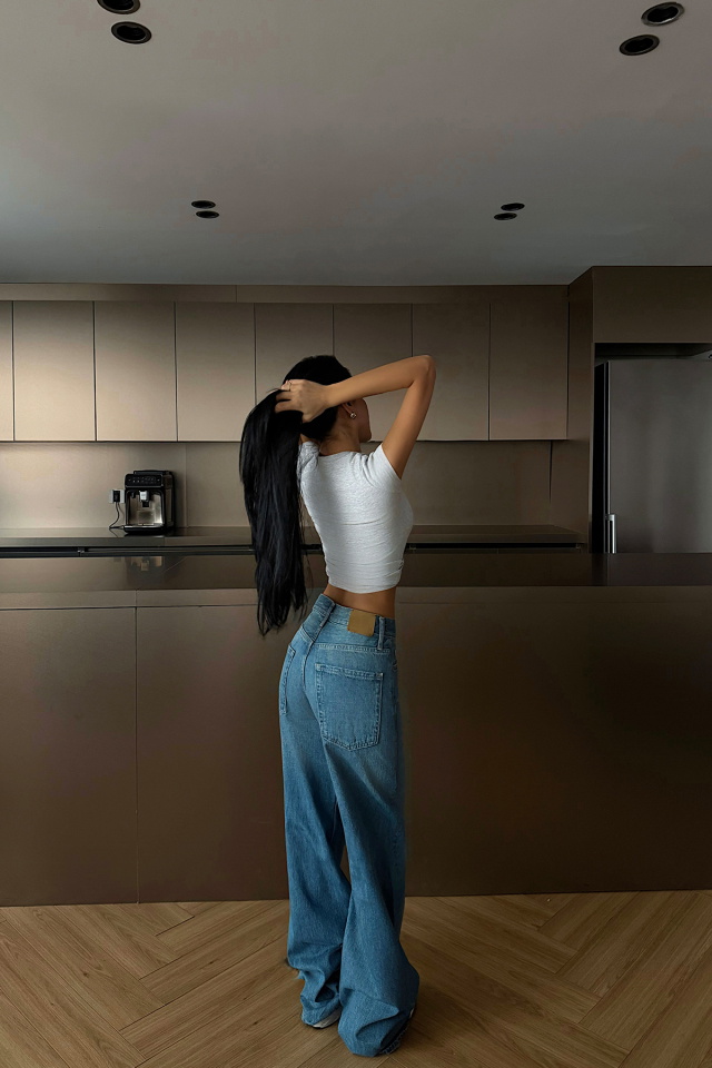 Yüksek Bel Geniş Paça Jean ATE-4526 - 4
