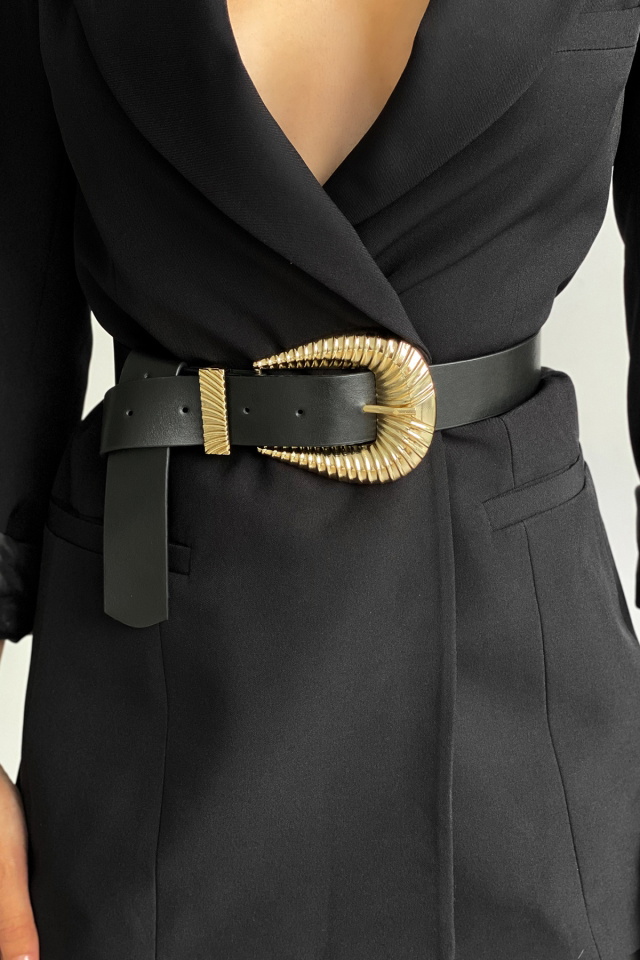 Kabuk Gold Detaylı Kemer KMR38 - 1