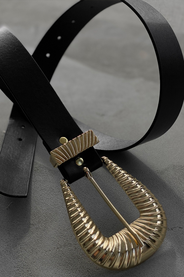 Kabuk Gold Detaylı Kemer KMR38 - 2