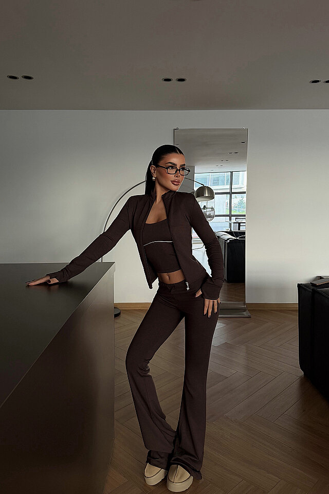 Kahverengi 5'lı Yoga Set