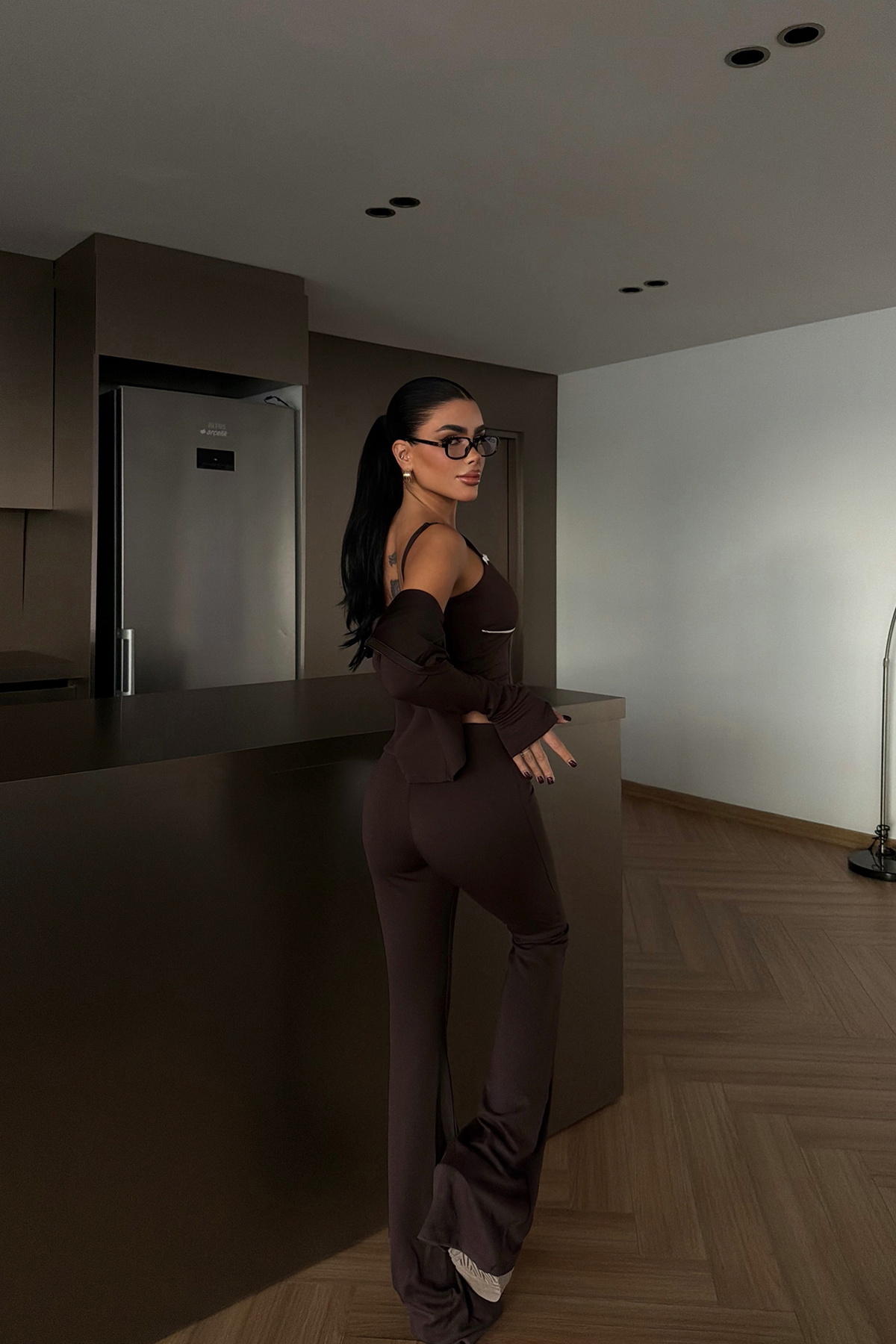Kahverengi 6'lı Yoga Set - 5