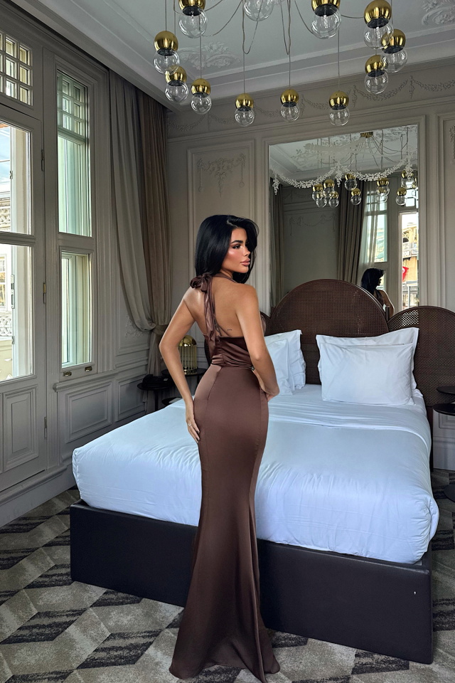 Acı Kahve Sartoria Uzun Elbise ATE-3508 - 5