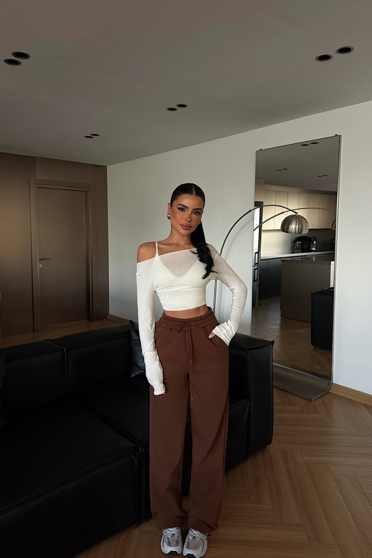 Kahverengi Bağlamalı Eşofman ATE-4888 - EYYO