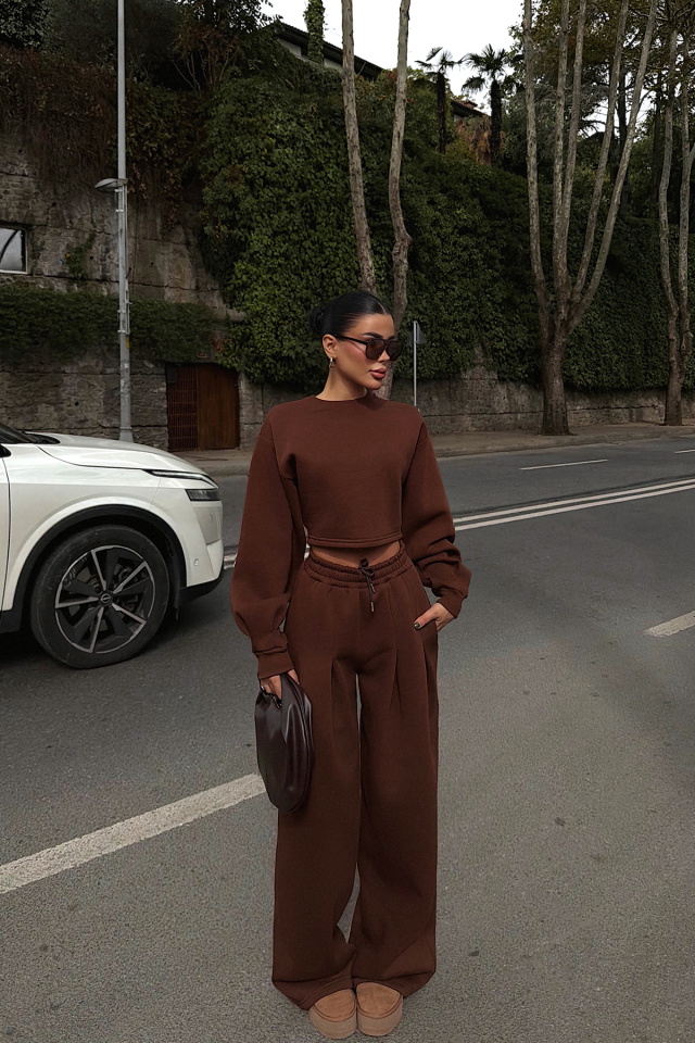 Kahverengi Knox Eşofman Takımı ATE-3824 - 4