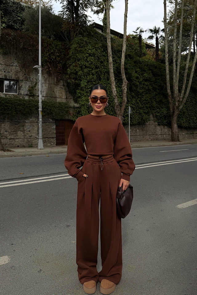 Kahverengi Knox Eşofman Takımı ATE-3824 - 1