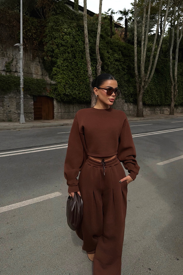 Kahverengi Knox Eşofman Takımı ATE-3824 - 3