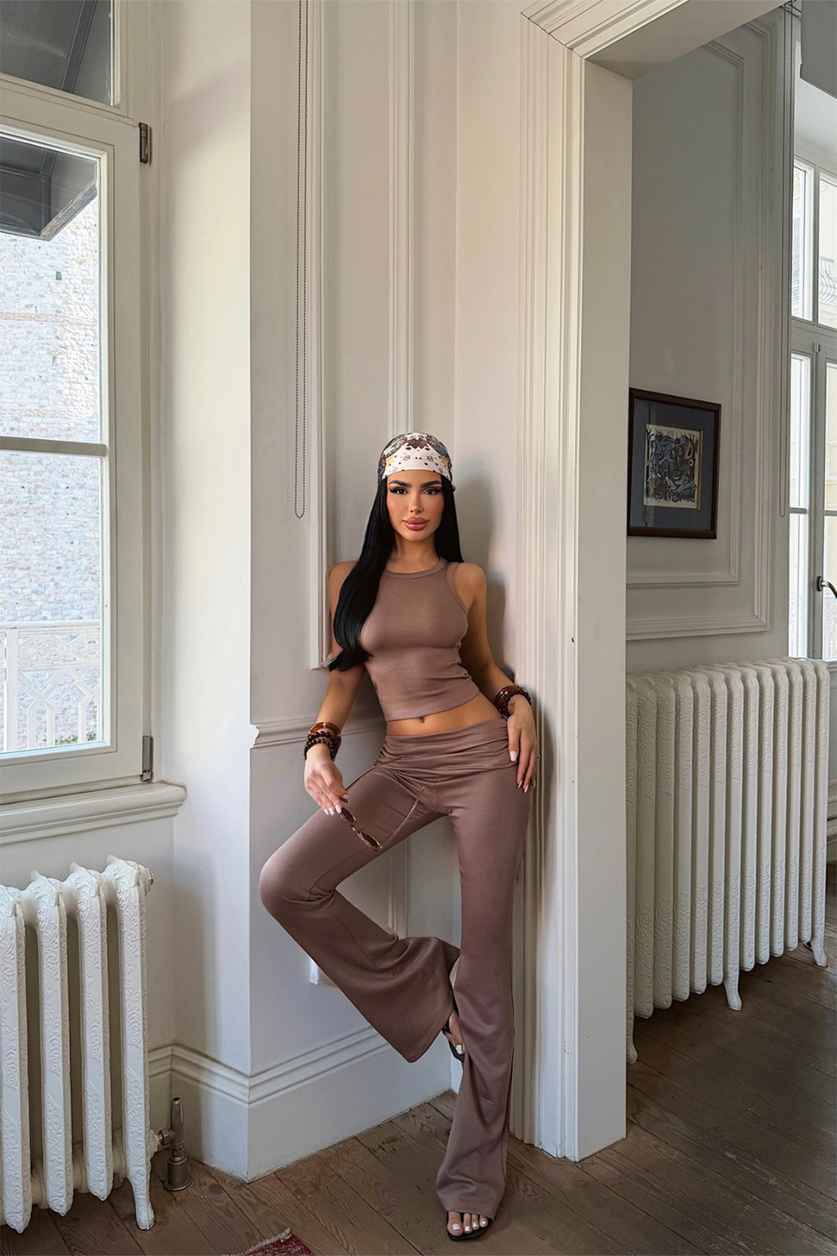 Kahverengi Bisu 5'li Yoga Set - 3