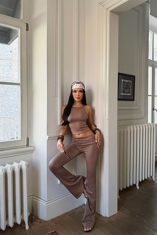 Kahverengi Bisu 4'lü Yoga Set