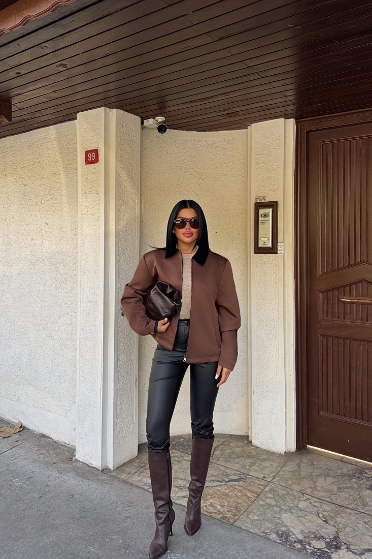 Kahverengi Esmerelda Ceket ATE-2051 - EYYO